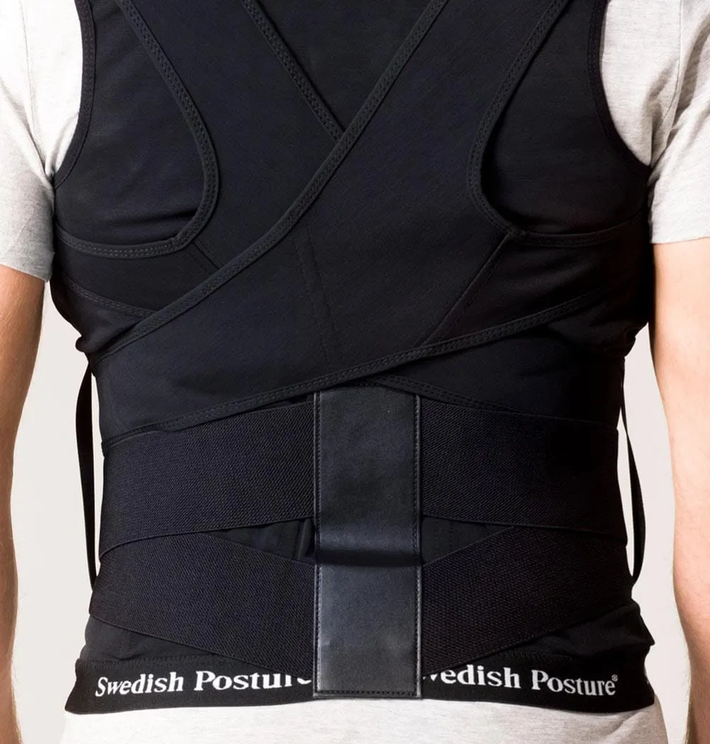 Swedish Posture Unisex Posture Position Vest Posture Corrector Black