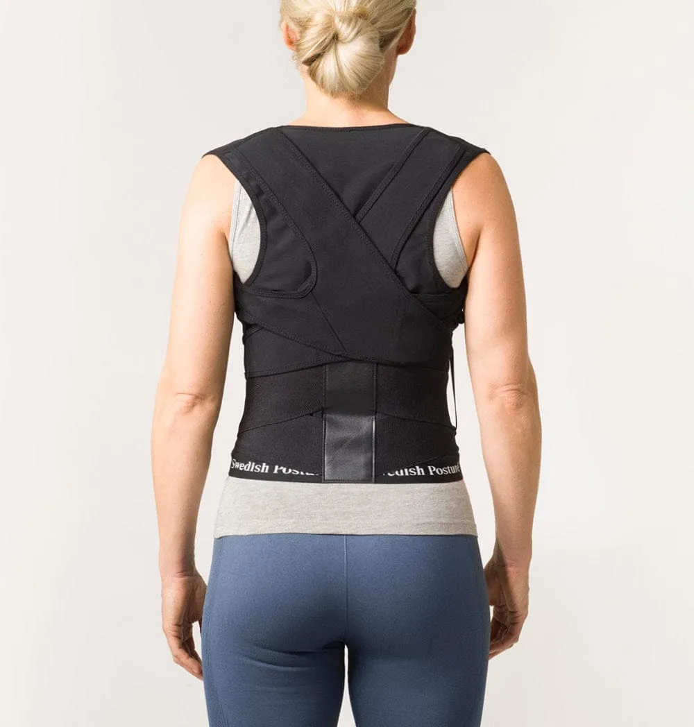 Swedish Posture Unisex Posture Position Vest Posture Corrector Black