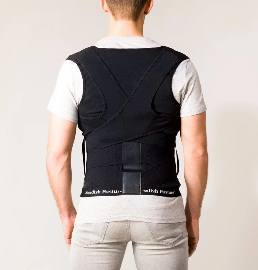 Swedish Posture Unisex Posture Position Vest Posture Corrector Black