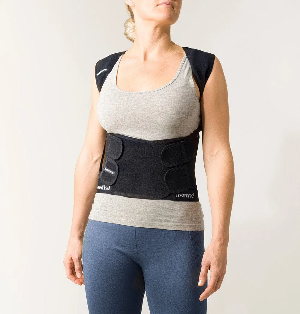 Swedish Posture Unisex Posture Position Vest Posture Corrector Black