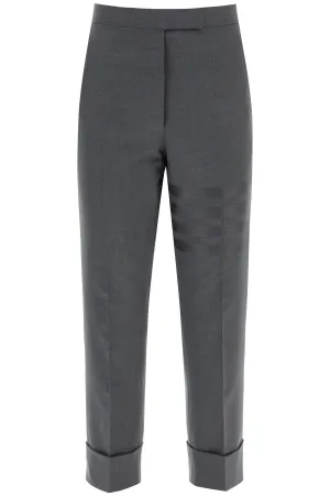 Thom browne 4-bar cropped turn-up pants