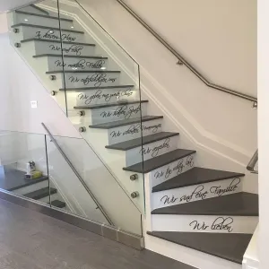 Timeless Family Quote Stair Vinyl Decal - Elegant Wall Decoration Accessory