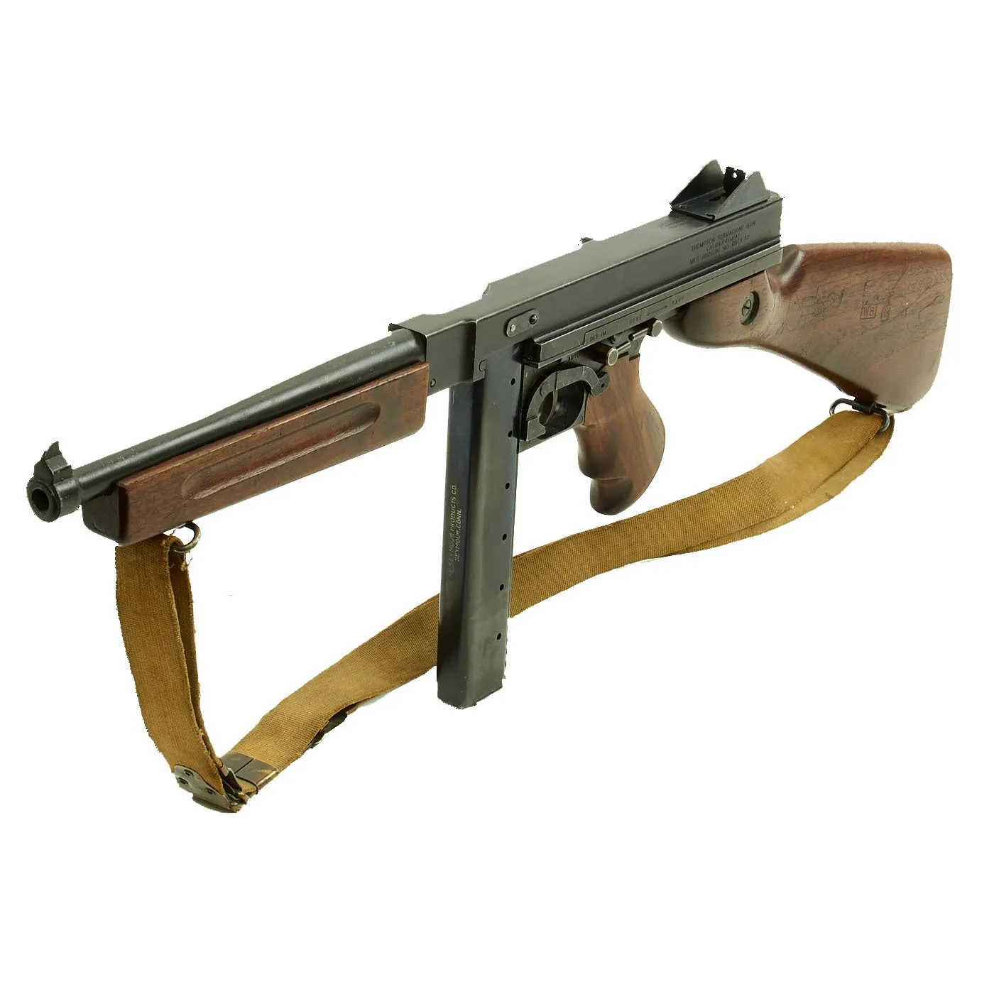 Hudson U.S. WWII Thompson M1A1 SMG Replica Blank Firing Gun