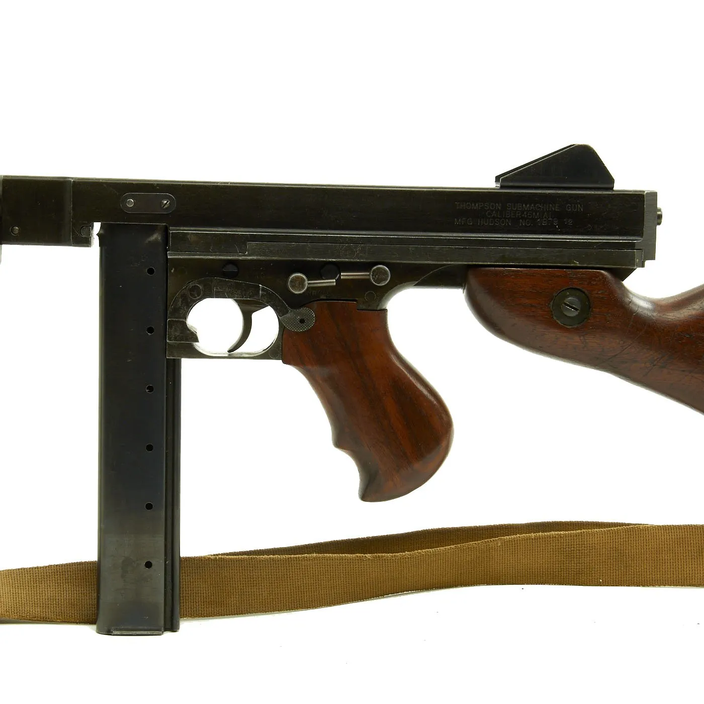 Hudson U.S. WWII Thompson M1A1 SMG Replica Blank Firing Gun