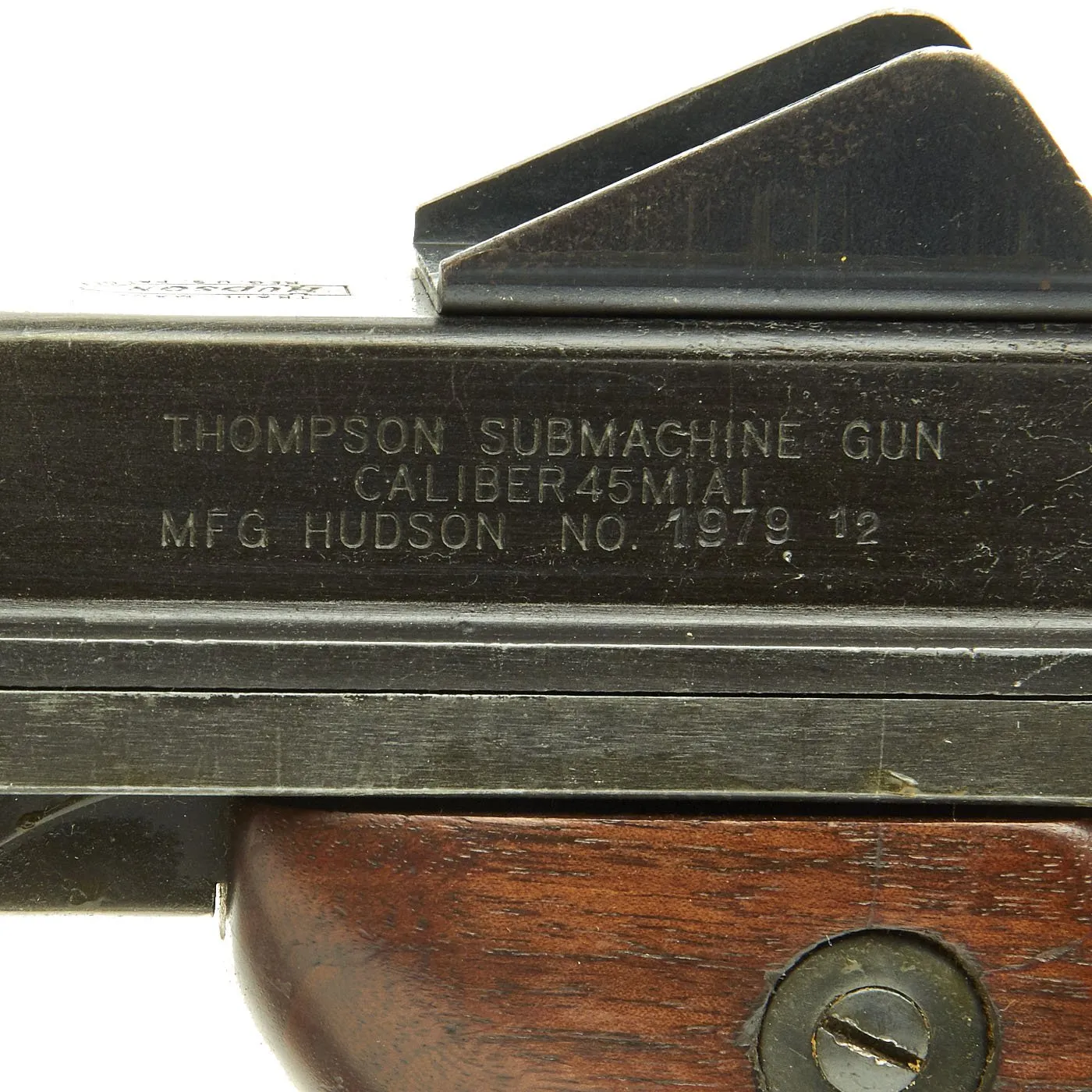 Hudson U.S. WWII Thompson M1A1 SMG Replica Blank Firing Gun