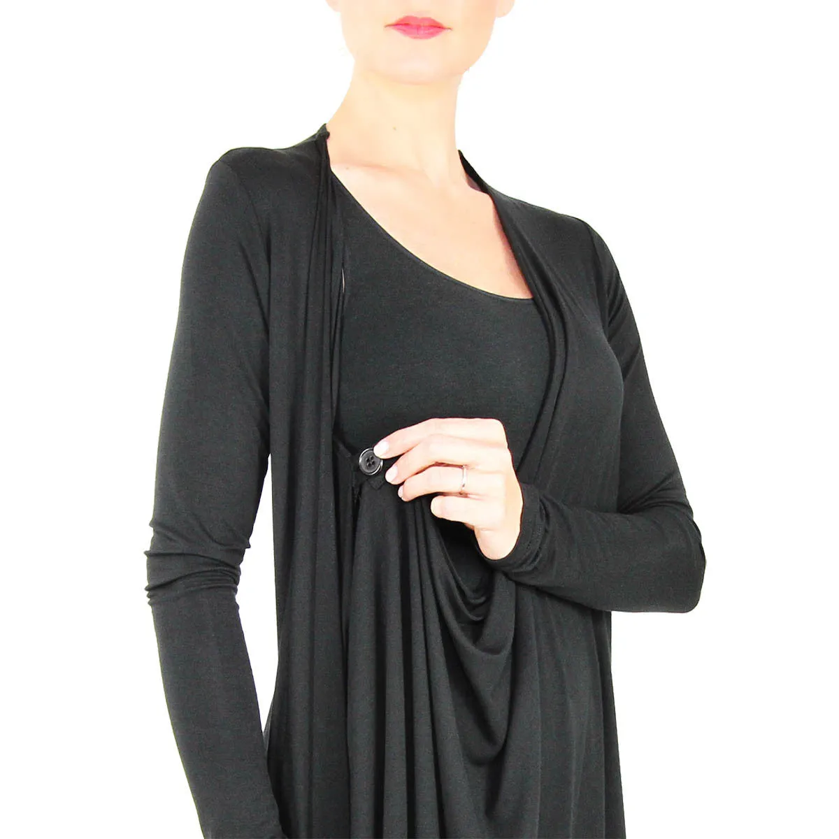 Waterfall Wrap in Black