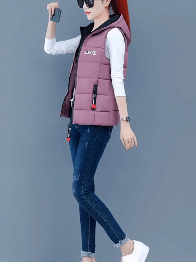 Women's Down Vest with Zipper Pockets - SF0132